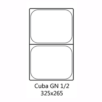 Cuba convencional GN 1/2 - Rubbermaid
