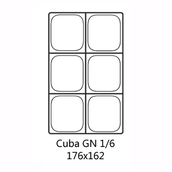Cuba convencional GN 1/6 - Rubbermaid