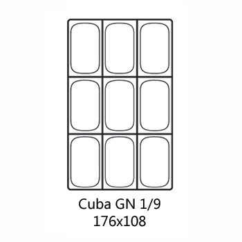 Cuba convencional GN 1/9 - Rubbermaid